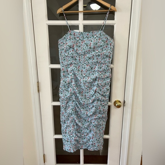 Bardot Ruched Midi Dress - Size 10 - Picture 2 of 7